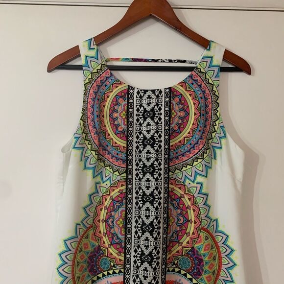 Pink Owl Boho Sleeveless lined Dress Sz Medium - Picture 7 of 10